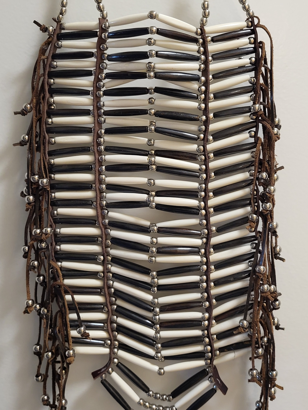 Handmade Beaded 36 Row Plains Indian Breastplate - Picture 4 of 6